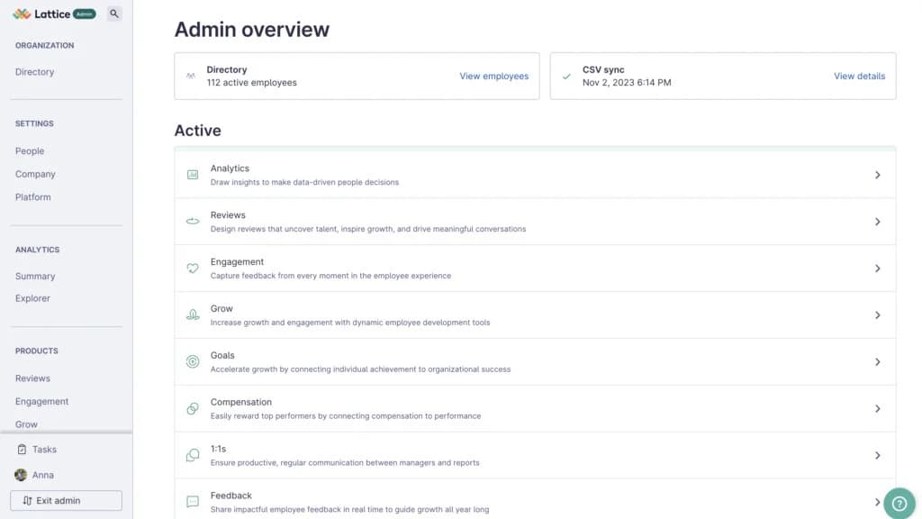 2. Lattice - Best Performance Evaluation Software for Tech Companies image