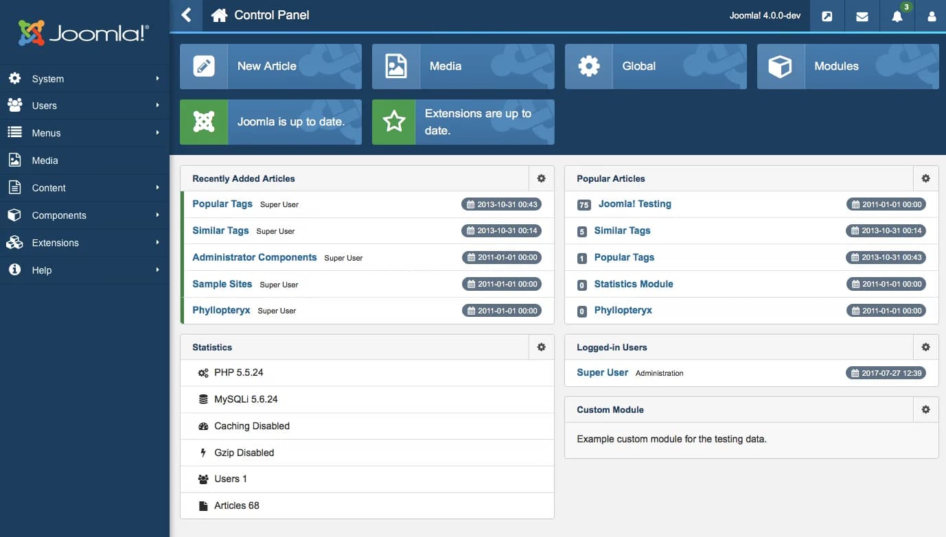 4. Joomla - Top Content Management Software image